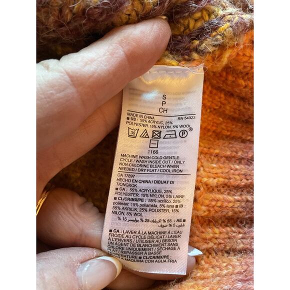 Old Navy Ombre Shaker Stitch Knit Pullover Turtleneck Sweater S - Picture 4 of 5